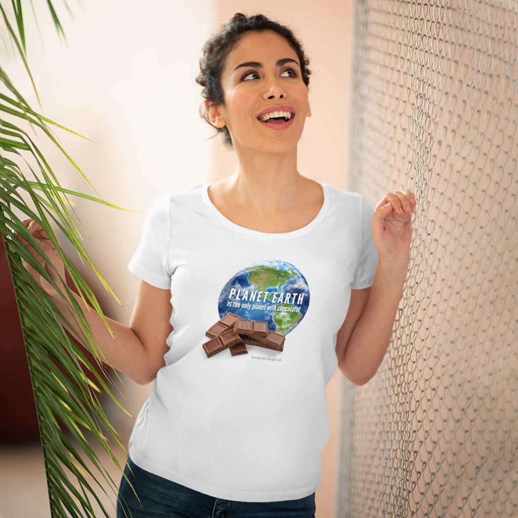 Planet Earth Is The Only Planet With Chocolate Organic Women&#39;s Lover T-shirt