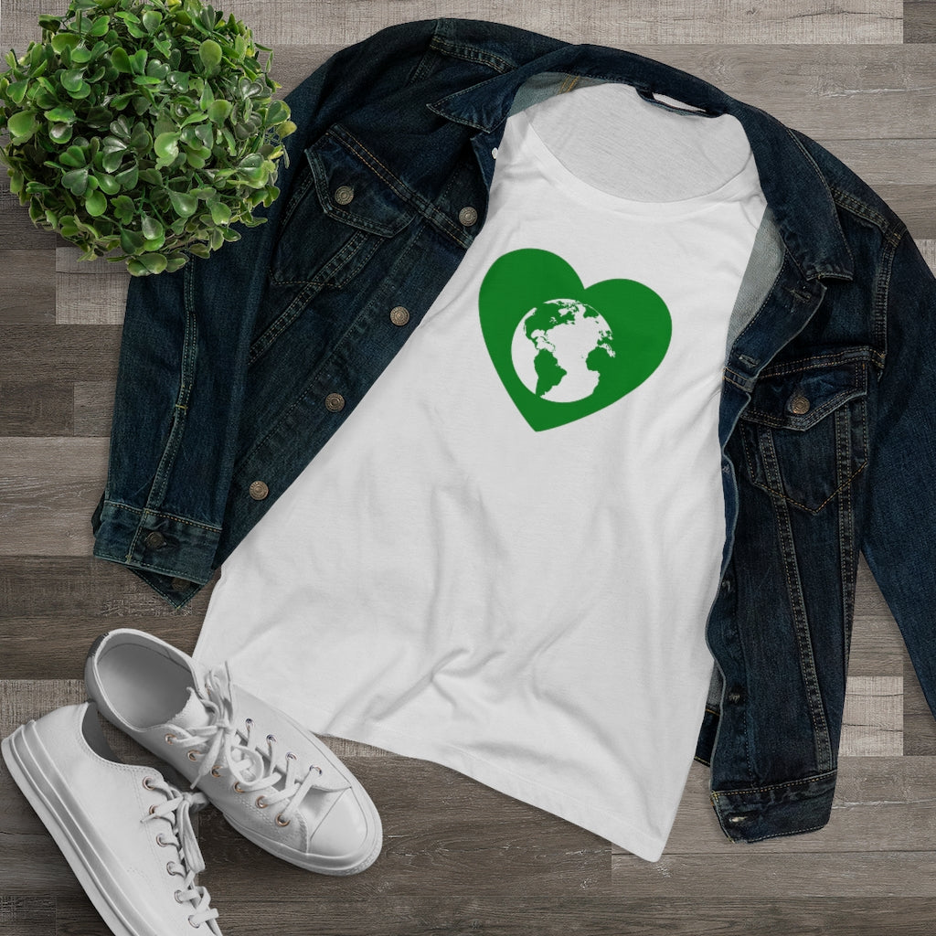 Green Heart Organic Women&#39;s Lover T-shirt
