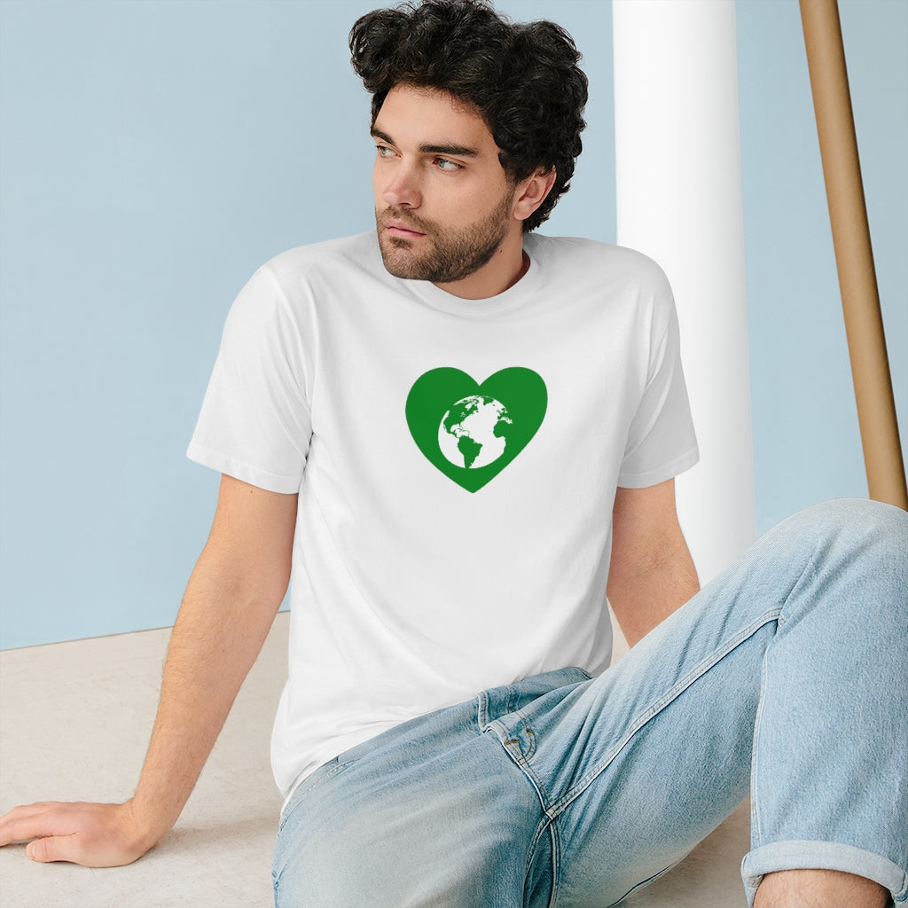 Green Heart Mens Organic Staple T-shirt