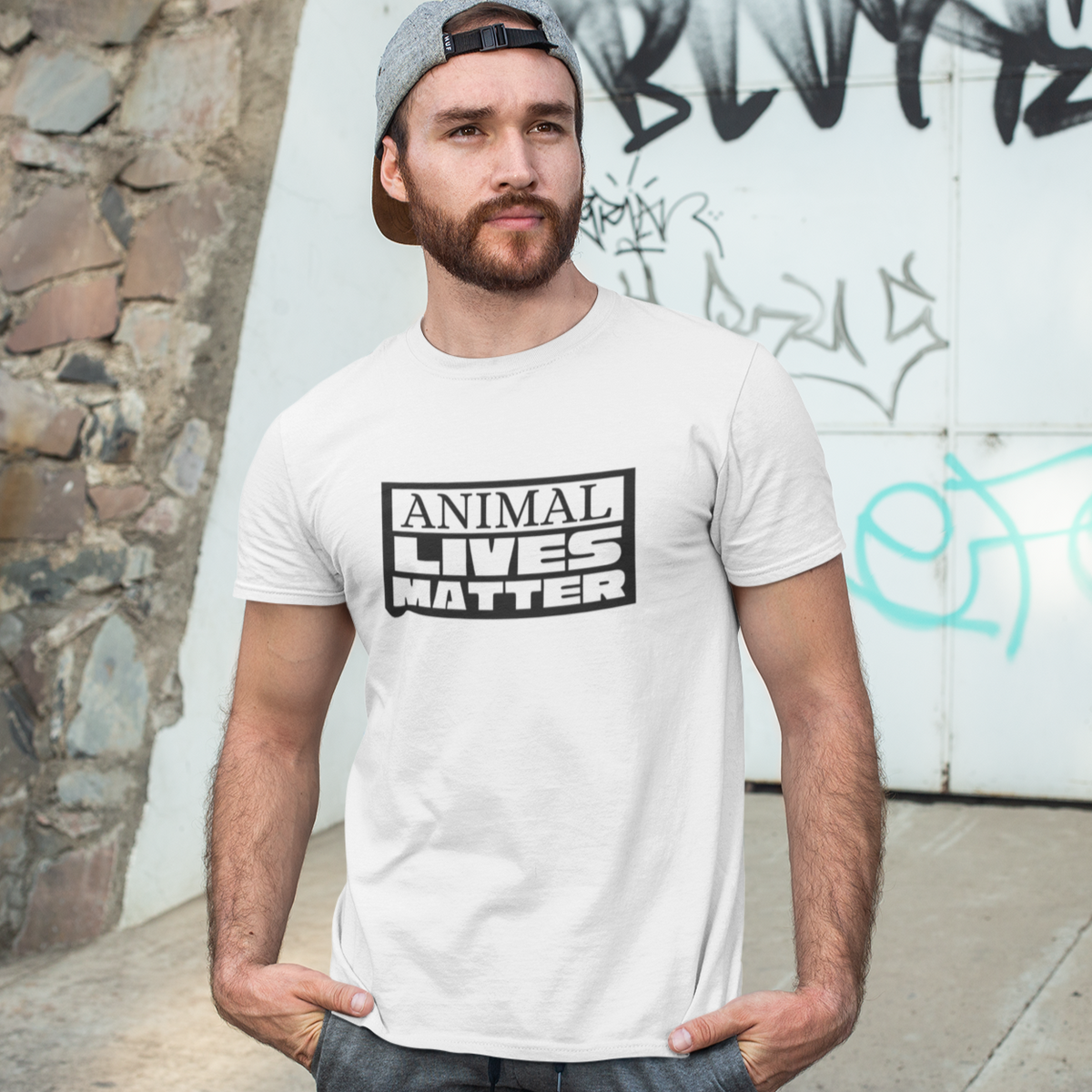 Animal Lives Matter Mens Organic Staple T-shirt
